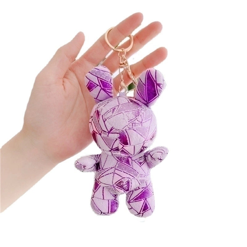 Cartoon Style Cute Bear Pp Cotton Women’s Bag Pendant Keychain