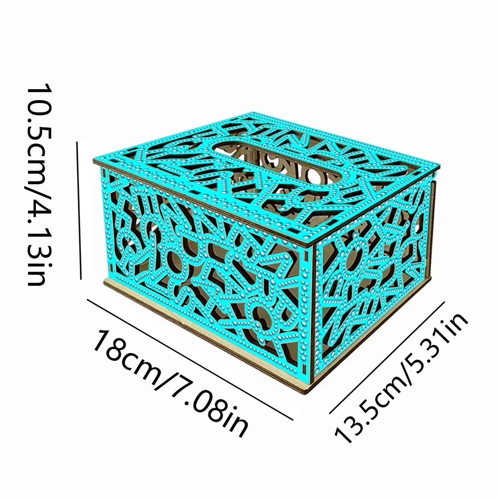 Diamond Painting Paper Towel Holder Napkin Dispenser for Beginners (Light Blue)