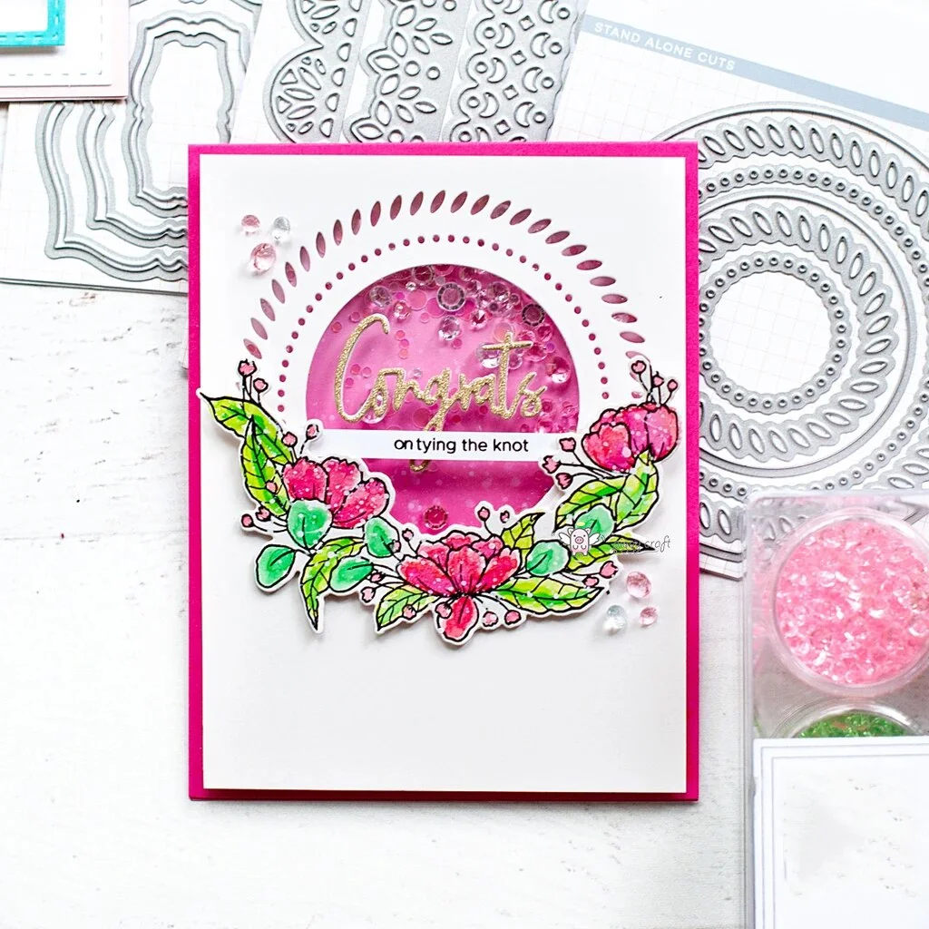 Piggy Craft metal cutting dies cut die mold Round pattern ring frame Scrapbook paper craft knife mould blade punch stencils dies