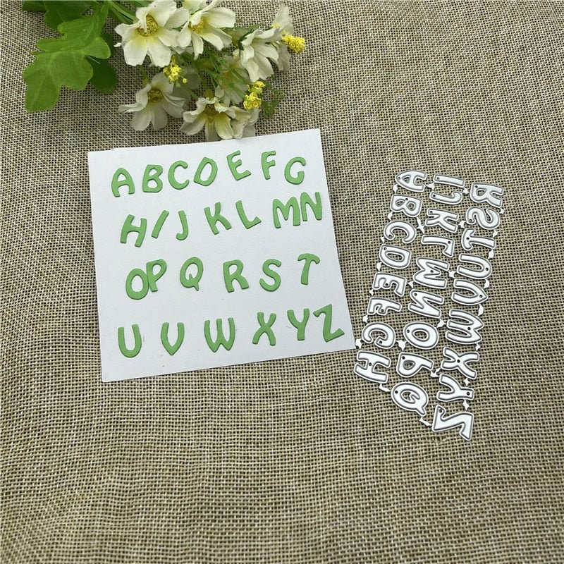 26 letter decoration card Metal Cutting Dies Stencils For DIY Scrapbooking Decorative Embossing Handcraft Die Cutting Template