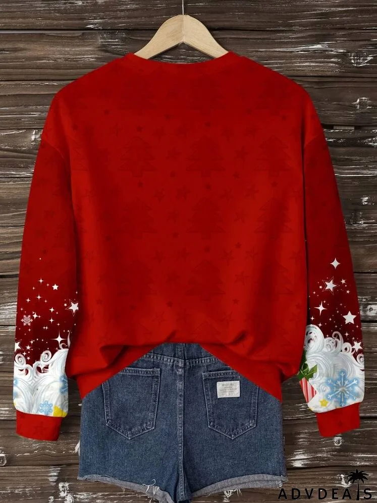 Casual Minimalist Graphic Print Round Neck Long Sleeve Loose Sweatshirt For Women, Suitable For Summer