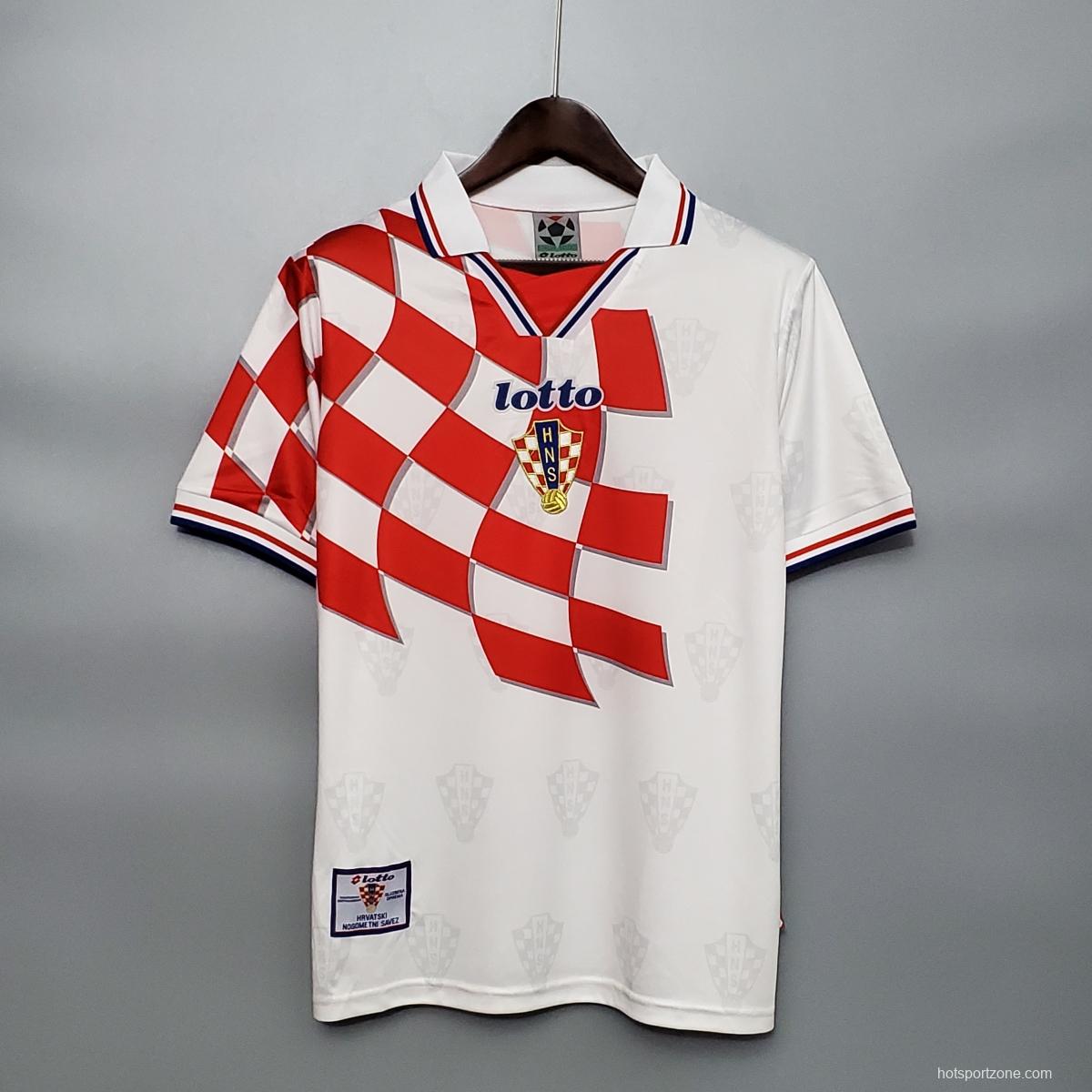 1998 Retro FIFA World Cup Croatia Home Soccer Shirt mysite