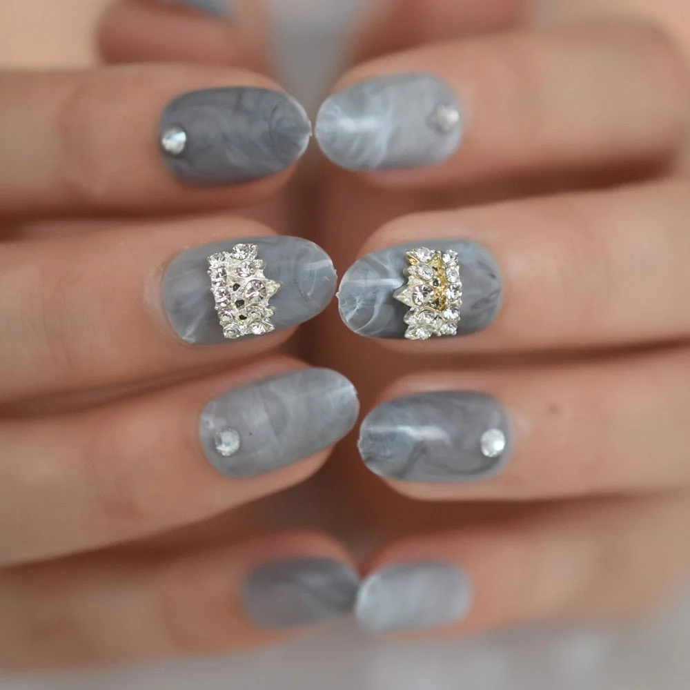 Rainbow Colorful Pre Designed Extra Long Nail Tips Fingernails Art Full Cover Nails 2021 Coffin Charm Lovely Wholesale 24Pcs Set-Nail Inspo