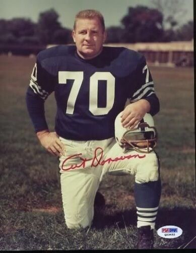 Art Donovan Colts Signed Psa/dna 8x10 Photo Poster painting Autograph Authentic