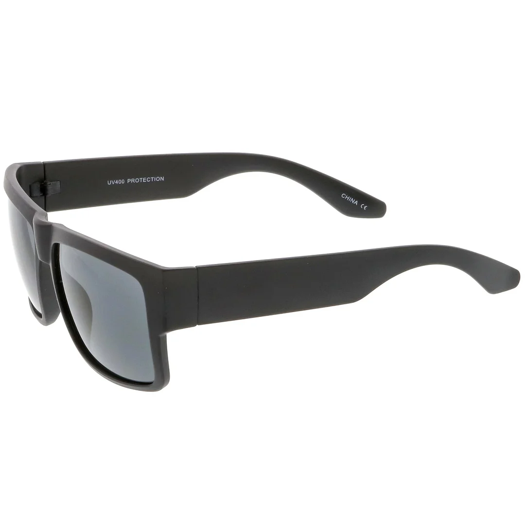 Men's Flat Top Horn Rimmed glasses With Thick Arms Square Lens 57mm