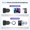 JJC Mobile Bluetooth Camera Assist Magsafe Magnetic Bracket Wireless Remote Control Camera Handheld Handle Stabilizer Multi-function Vlog Selfie Anti-shake Mobile Photography Video Expansion