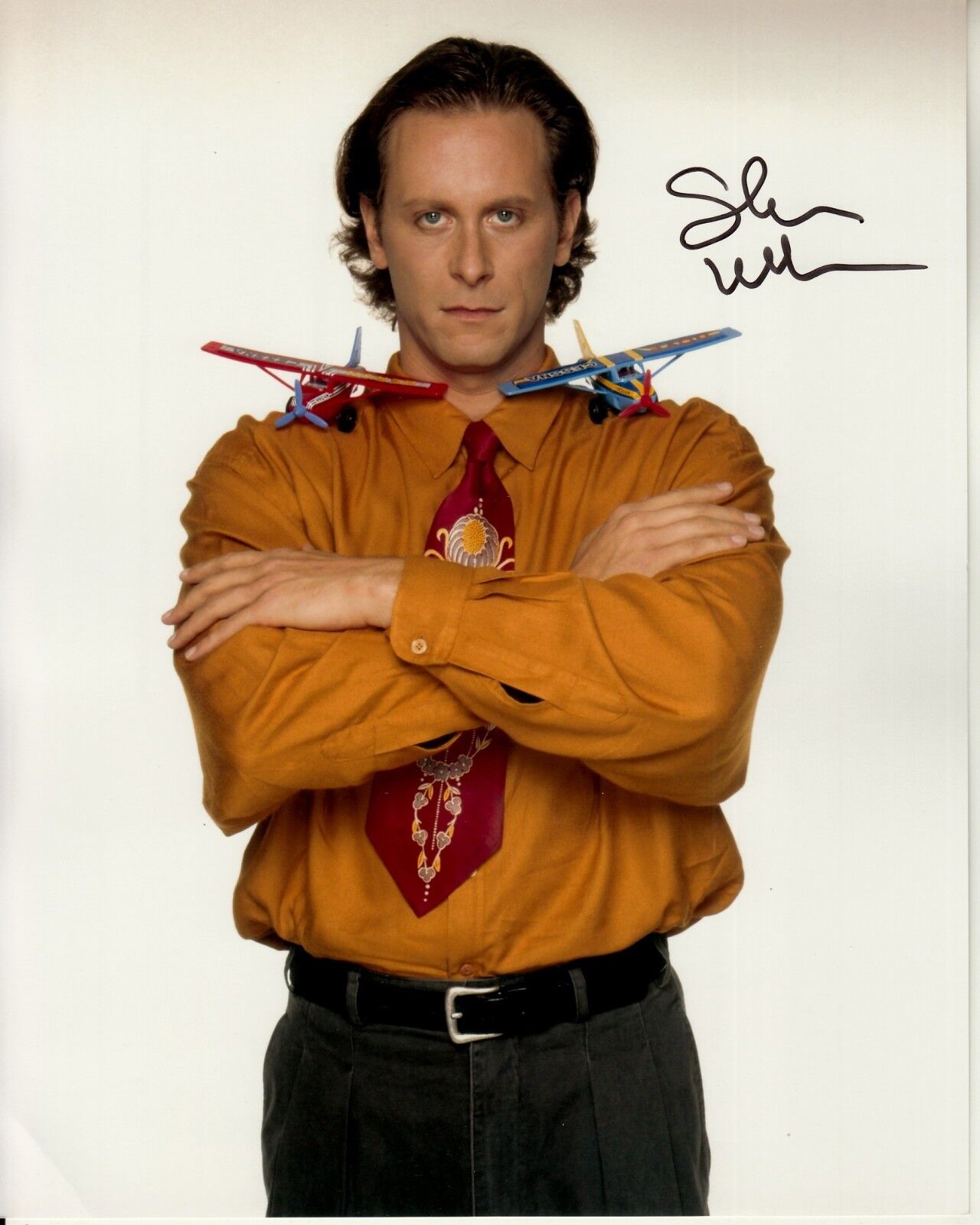 STEVEN WEBER hand-signed WINGS 8x10 uacc rd coa FANTASTIC COLOR CLOSEUP PORTRAIT