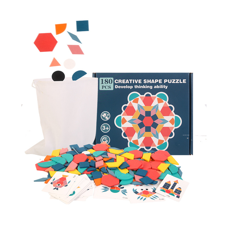 180 PCS Wooden Peg Puzzles for Toddlers Animals/Vehicles and Geometric Shape Puzzles for Kid | 168DEAL