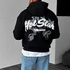 Street Smoke Lettering Oversized Hoodie by Inlyline