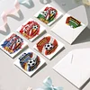 6Pcs Diamond Painting Football Match Greeting Card Set with Envelopes for Beginner Adult Holiday Gifts