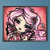 Diamond Painting-DIY Full Round Drill Pink Hair Girl（50x40cm）