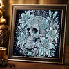 Partial Drill 5D Diamond Painting Kit Skull Abstract 30x30cm(Lily Skull)
