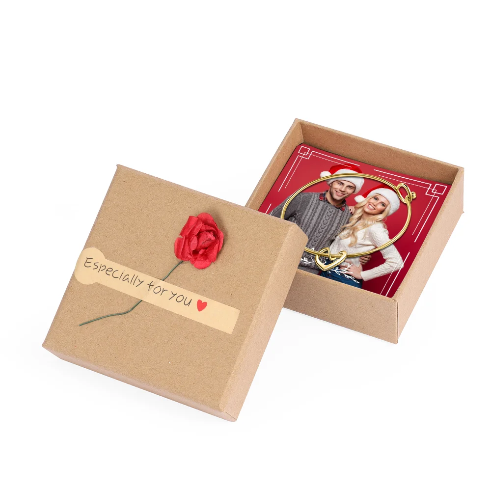 Personalisierter  Foto Geschenkbox-für Ringe, Ohrringe oder kleine Artikel Kettenmachen