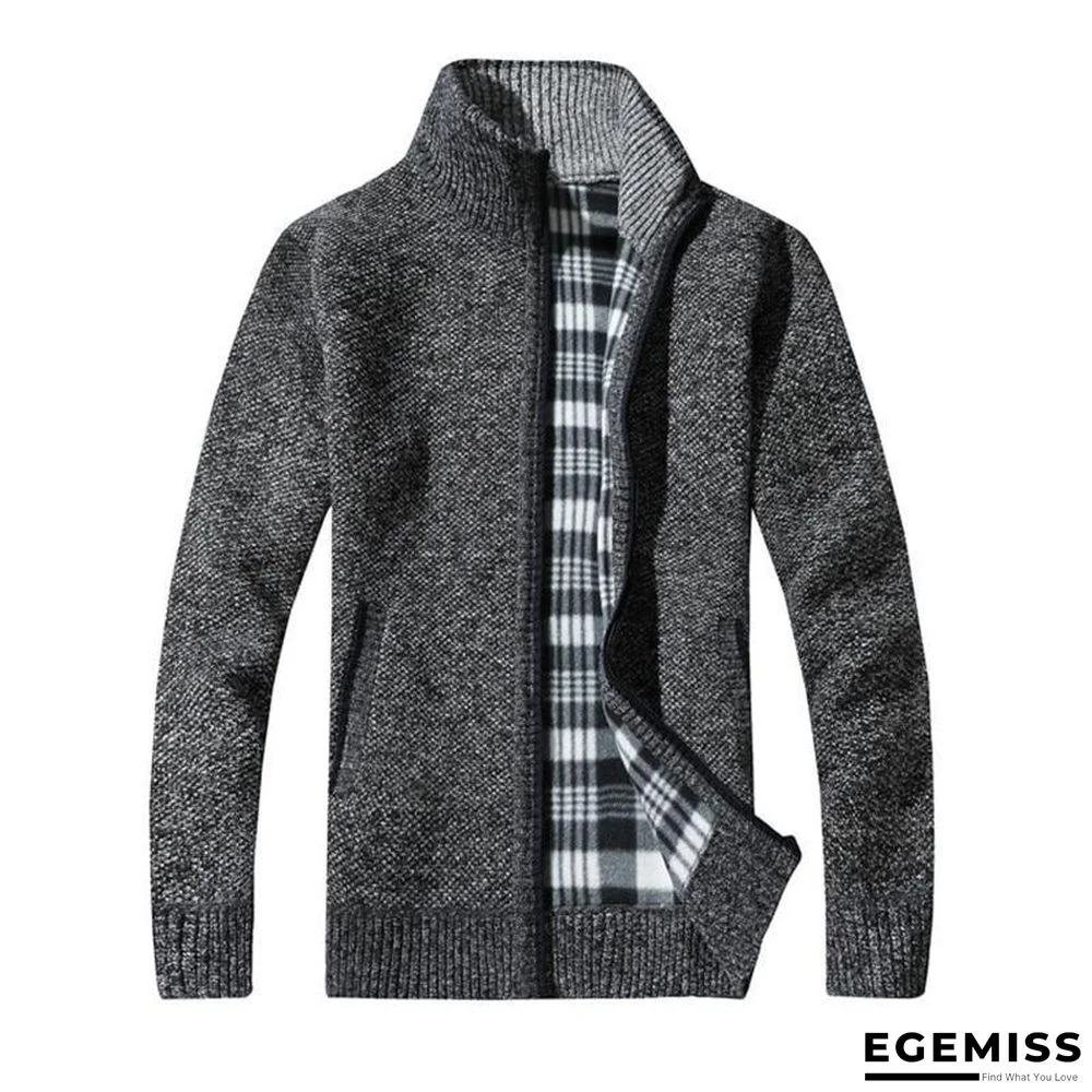 Men's Sweaters Autumn Winter Warm Thick Velvet Sweater Jackets Cardigan Coats Male Clothing Casual Knitwear | EGEMISS