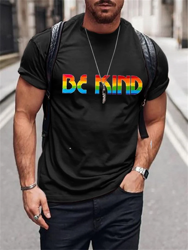 Rainbow Be Kind Crew Neck T Shirt