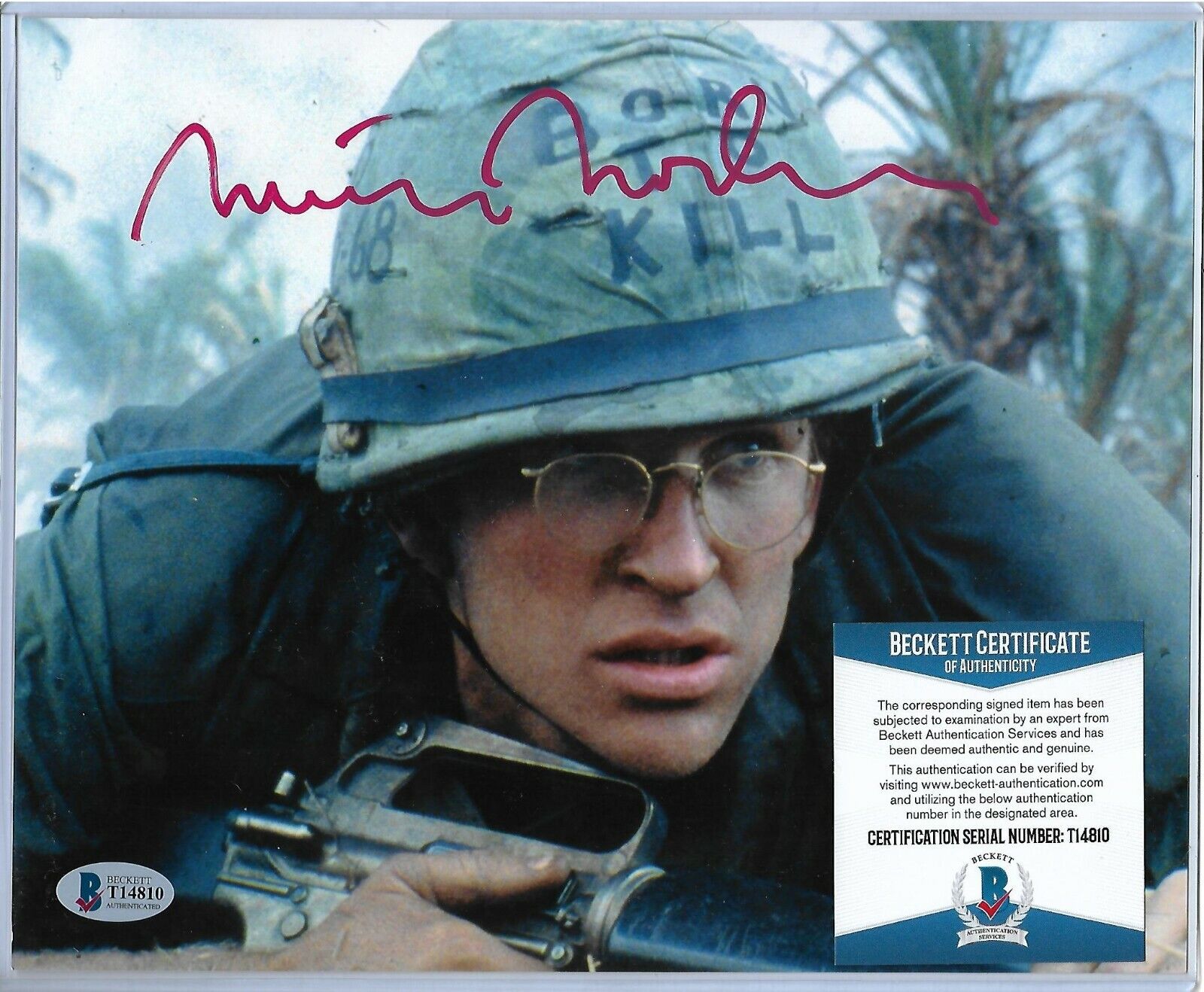 Matthew Modine Signed 8x10 Photo Poster painting PSA/DNA COA AUTO Full Metal Jacket 'Pvt. Joker'