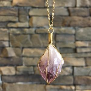 Raw Amethyst Necklace - Chakra Zulu