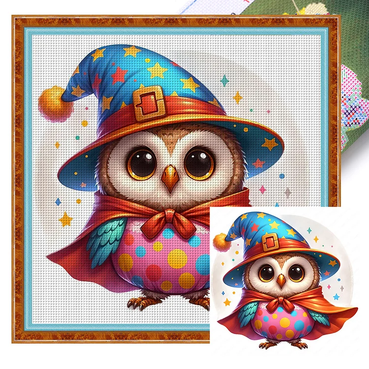 Halloween Owl (25*25cm) 18CT Stamped Cross Stitch gbfke