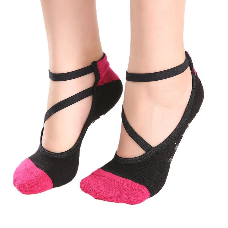 

Women Bandage Yoga Socks Anti-Slip Damping Pilate Ballet Women Cotton Socks, Rose gold, 501 Original