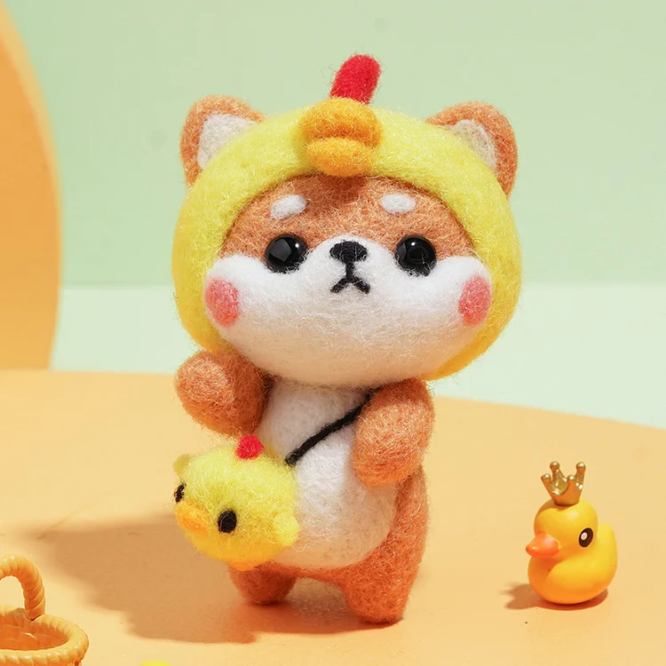 FeltingJoy - Shiba Inu Needle Felting Kit - Chicken