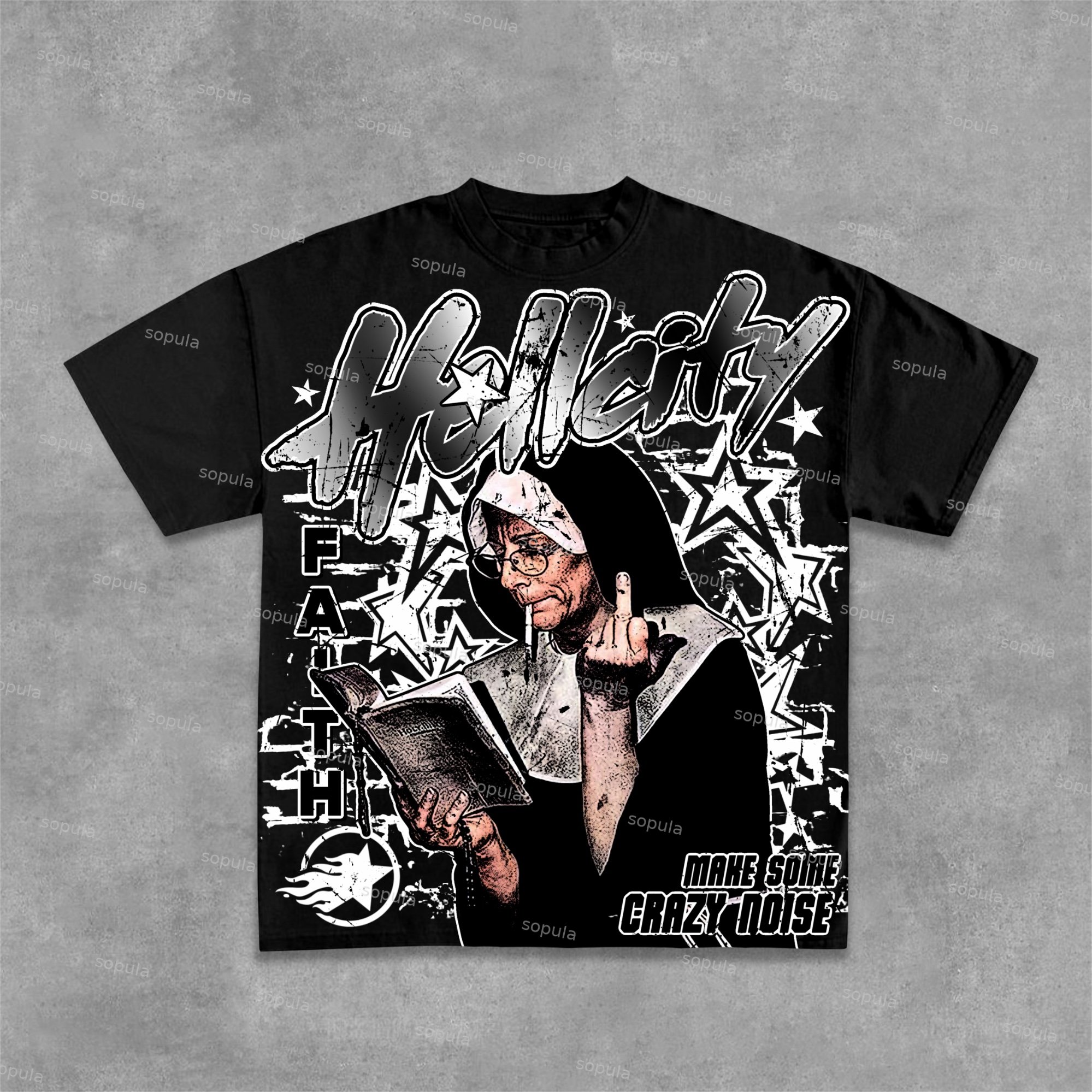 Hellcity - New Printed Pattern Design Print Cotton T-Shirt