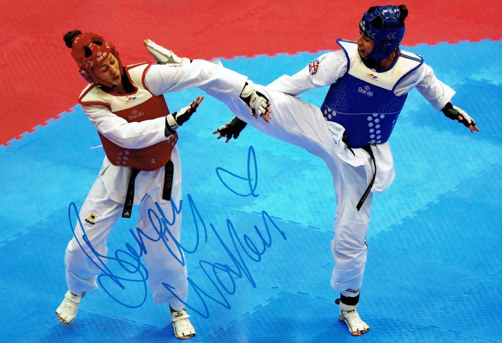 Bianca WALKDEN Taekwondo Olympics Autograph Signed 12x8 Photo Poster painting 2 AFTAL COA