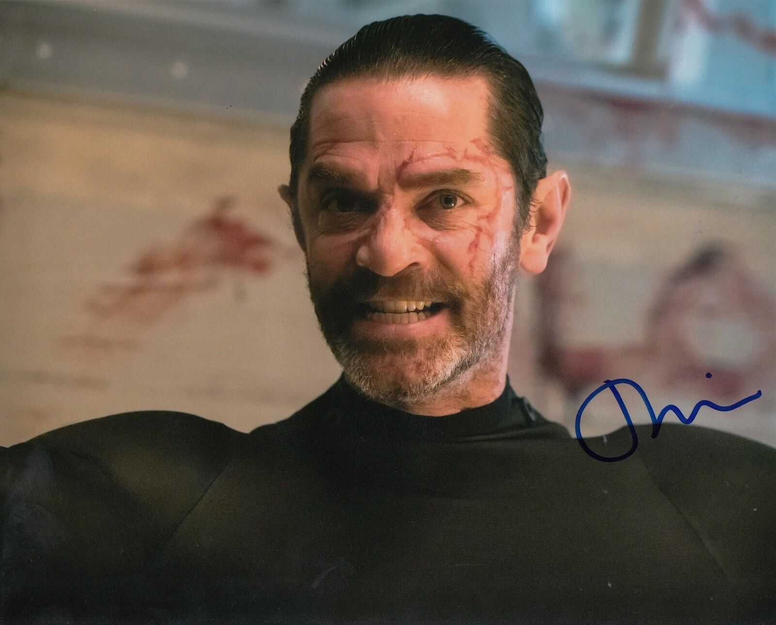 JAMES FRAIN signed (GOTHAM) 8X10 Photo Poster painting *THEO GALAVAN* (AZRAEL) W/COA #4