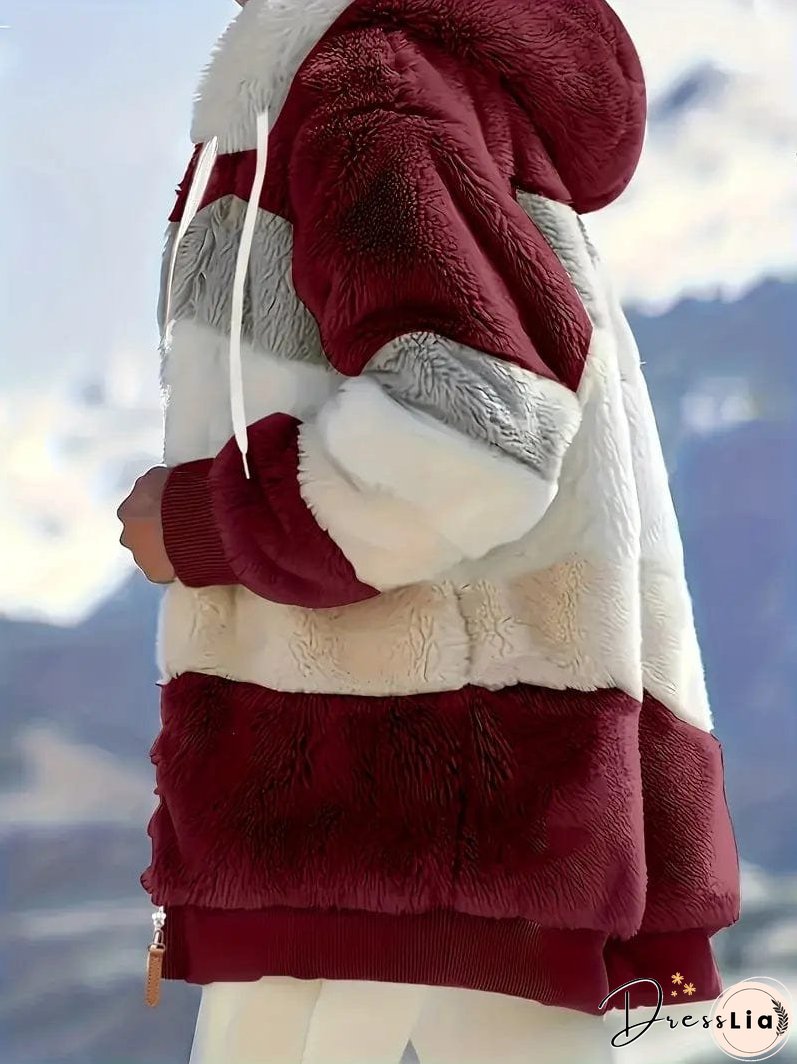 Cozy Tie-Dye Fleece Jacket for Women