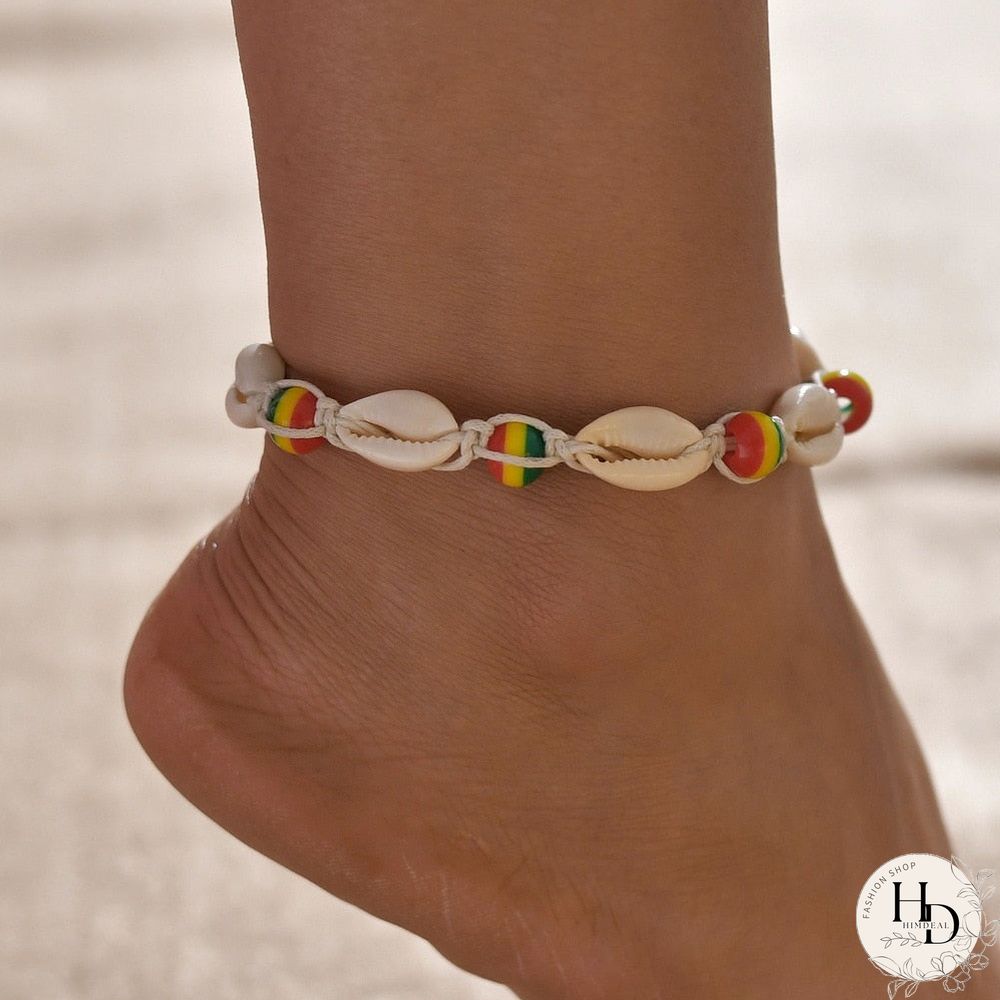 Female Bohemian Shell Heart Summer Anklets For Women Tortoise Ankle Bracelets Girls Barefoot on Leg Chain Jewelry Gift