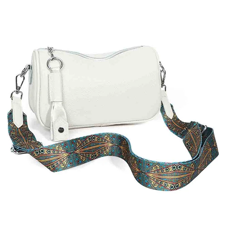 First Layer Cowhide Shoulder Bag Elegant Lady Crossbody Bag Casual for Vacation