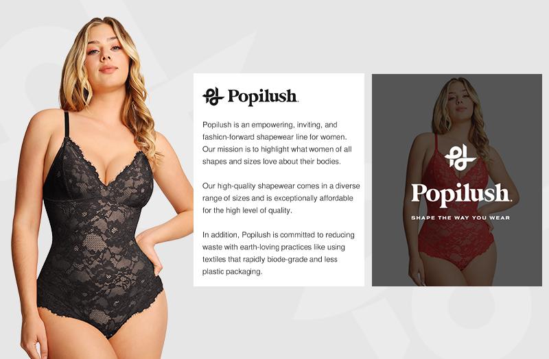 Popilush Basic Full Lace Built in Shapewear Bodysuit Women Vneck Compression Sleeveless Thong Tummy Control Backless Adjustable Sexy Bodysuit Womenswear Summervibe