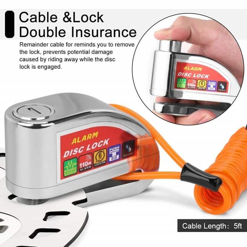 JOYOR Forever electric scooter alarm disc brake lock antitheft motorcycle electric battery portable special mountain road key