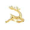 Golden Silver Leaping Elk Christmas Catering Napkin Ring