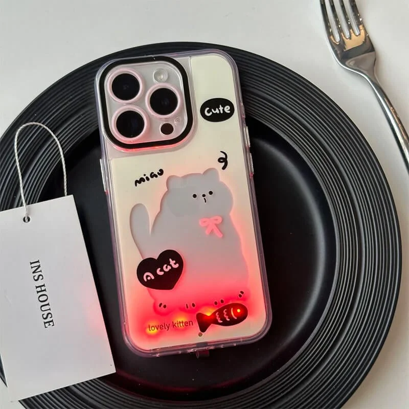 💥LAST DAY SALE 49% OFF-Cartoon Cat Glowing Phone Case