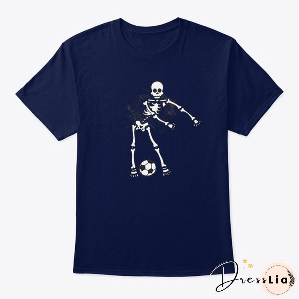 Dabbing Skeleton Soccer Ball Graphic By Hanes Tagless Tee T-Shirt