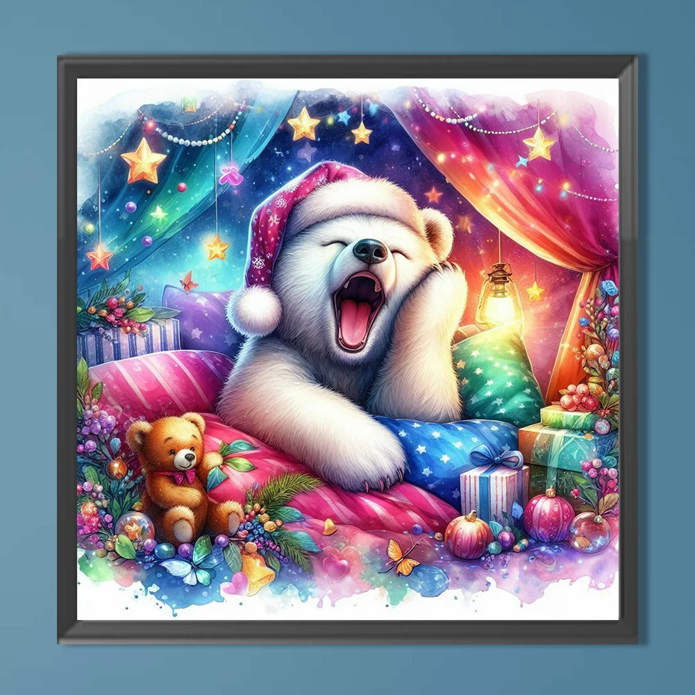 Diamond Painting - Full Round Drill - Sleeping Bear(Canvas|40*40cm)