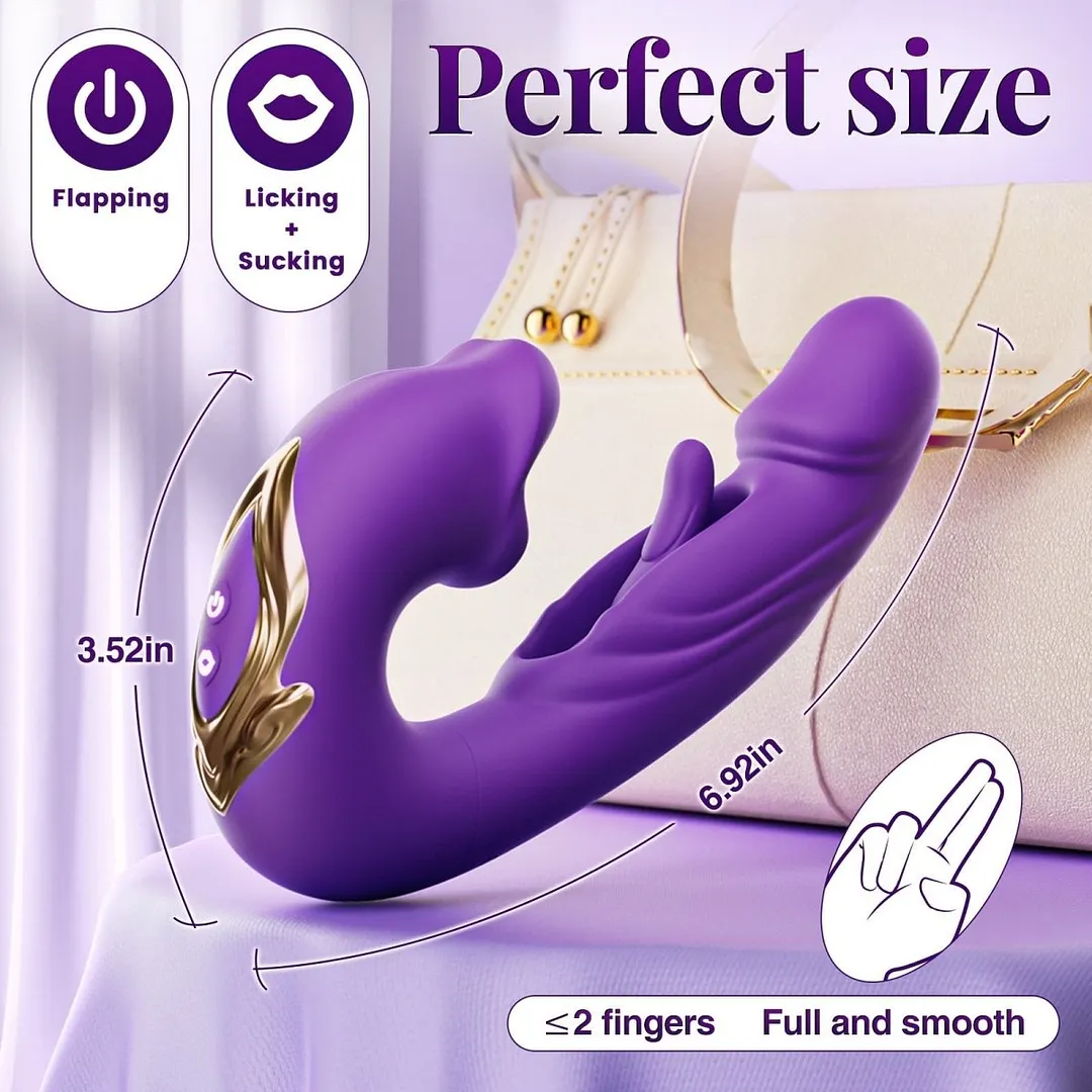 Violet PulseWave Rabbit Massager &ndash; Tongue Motion