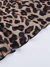 Sexy Off-The-Shoulder Long Sleeve Backless Leopard Print Mini Dress