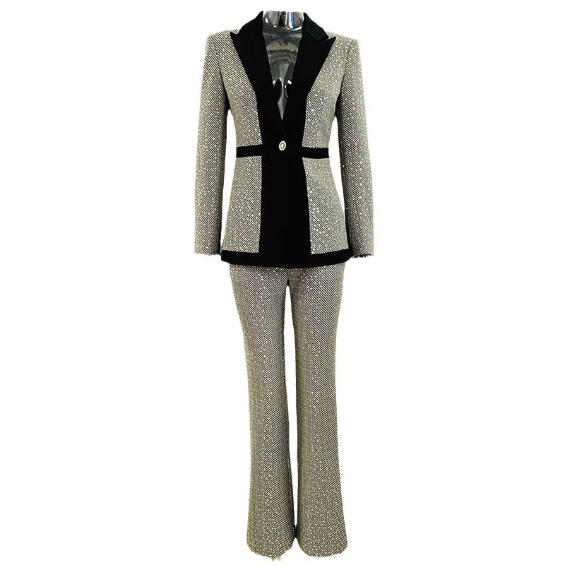 Nigikala Nigikala 2025 Hot Star Temperament Lyze Small Lattice Platter Trouser Suit Two Sets