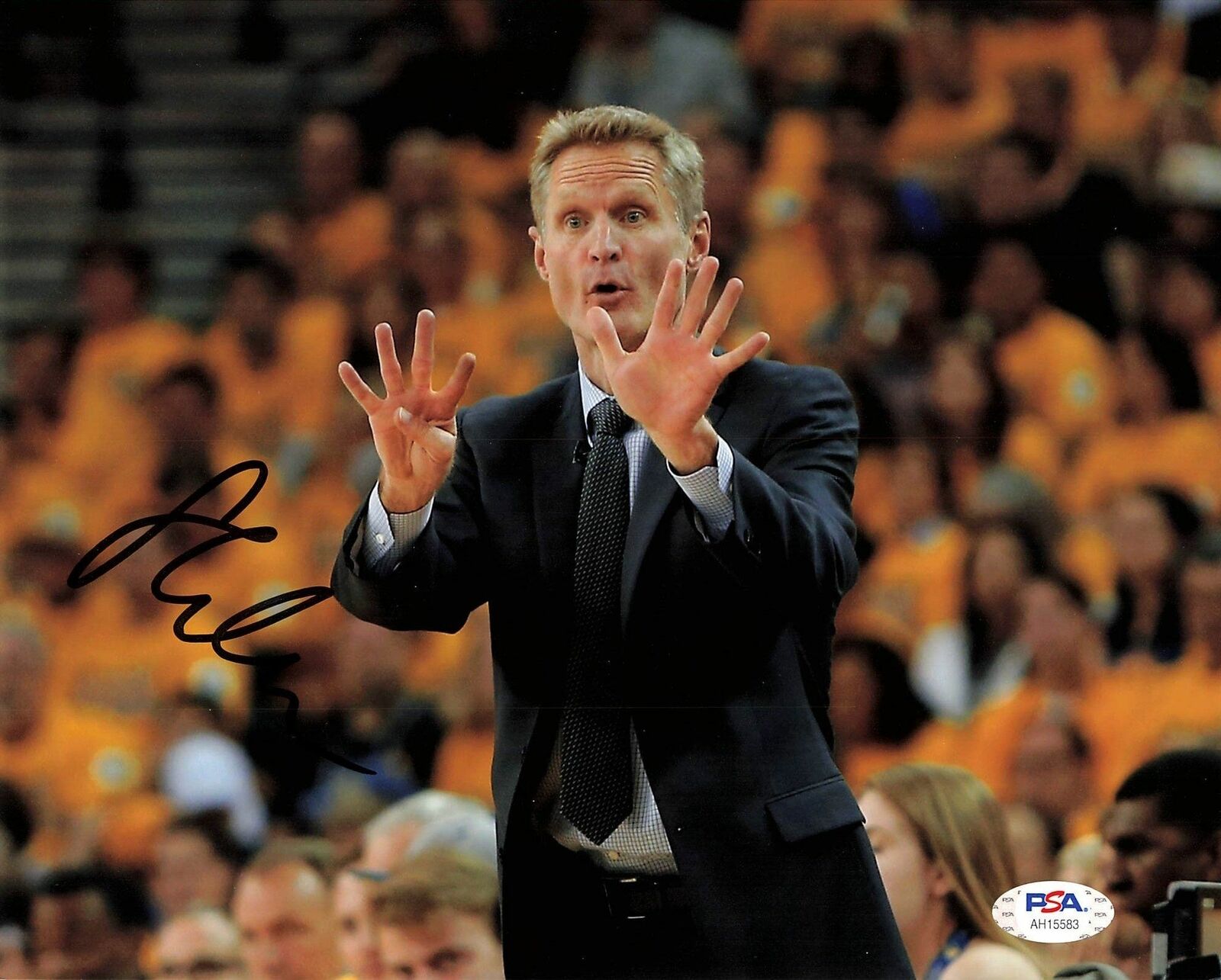 Steve Kerr signed 8x10 Photo Poster painting PSA/DNA Golden State Warriors Autographed