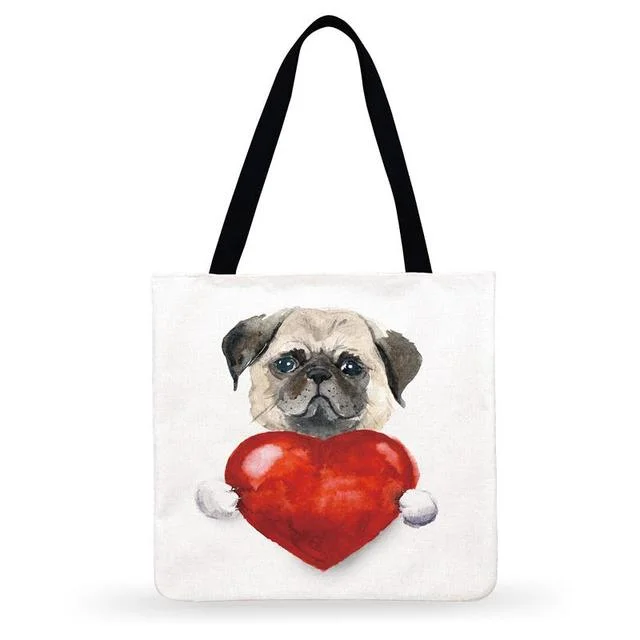 Linen Eco-friendly Tote Bag - Cartoon Animal