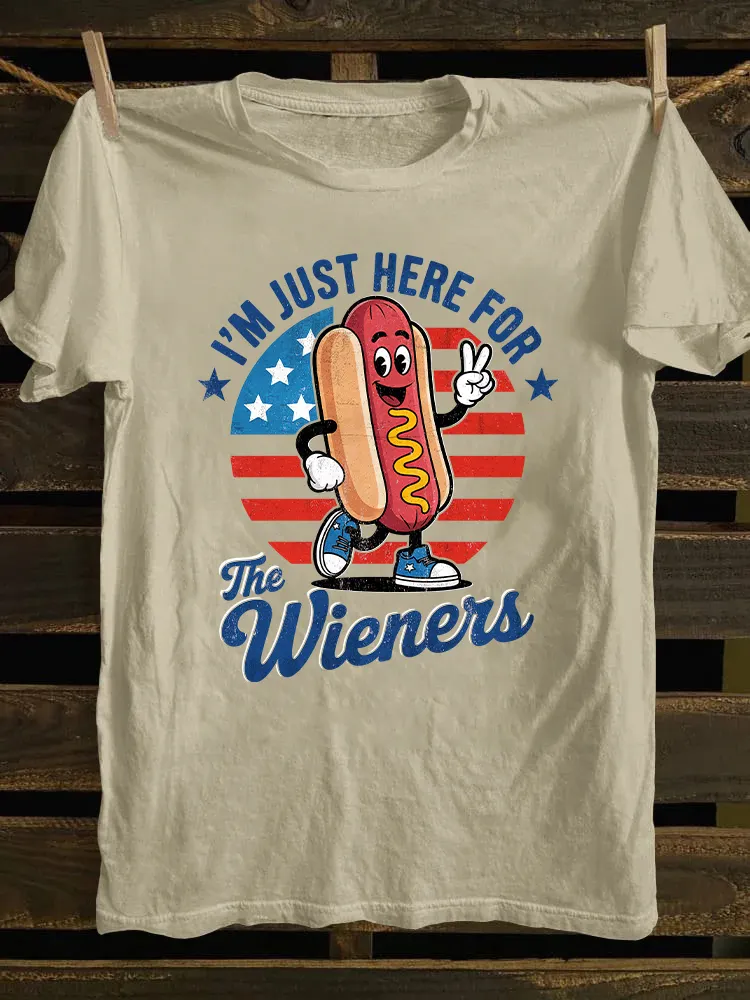 Just Here For The Wieners T-shirt