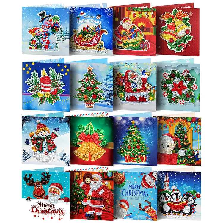 Wholesale DIY Christmas Theme Diamond Painting Coaster Kits 