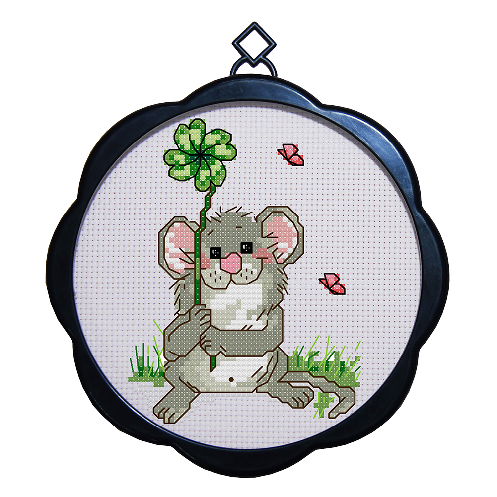 

Mouse - 11CT Stamped Cross Stitch - 17*17CM (With Frame), 501 Original