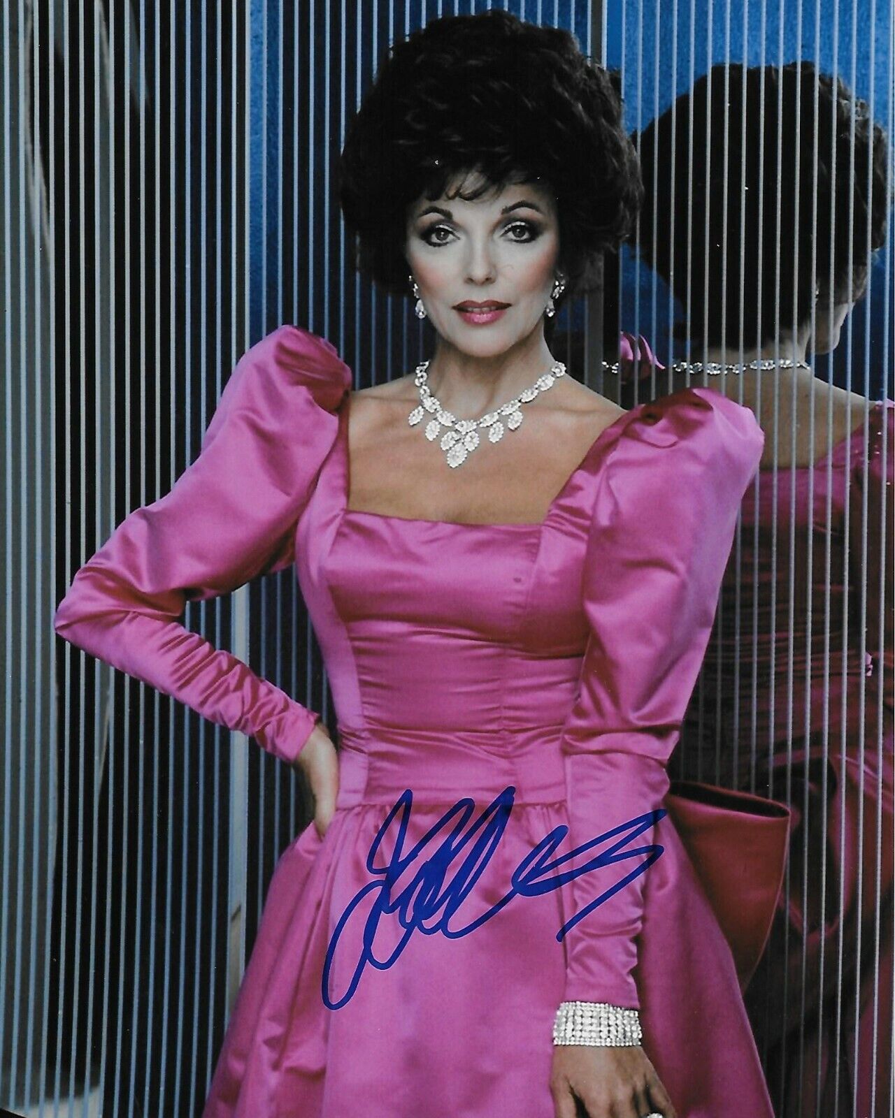 Joan Collins Dynasty Original Autographed 8X10 Photo Poster painting #12 signed @Hollywood Show