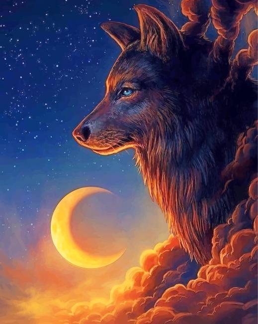

The Night Wolf – Paint By Numbers - 40*50CM, 501 Original
