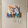 (US Only)Cat Theme DIY Diamond Painting Art Hooks Home Decor Craft Kit for Wall Decor
