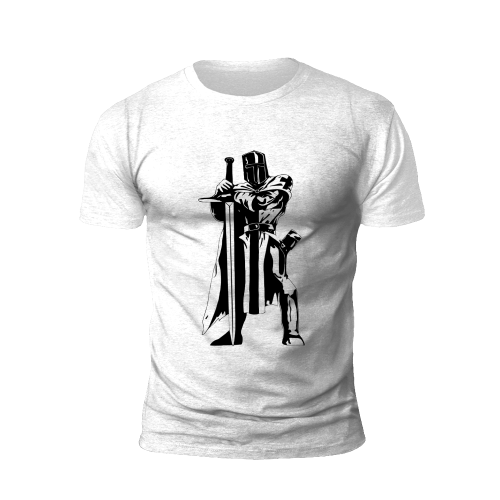 Chivalrous Silhouette: Knight's Vigil T-Shirt