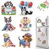 6Pcs Acryl Hunde - 5d DIY Handwerk Aufkleber Magnet