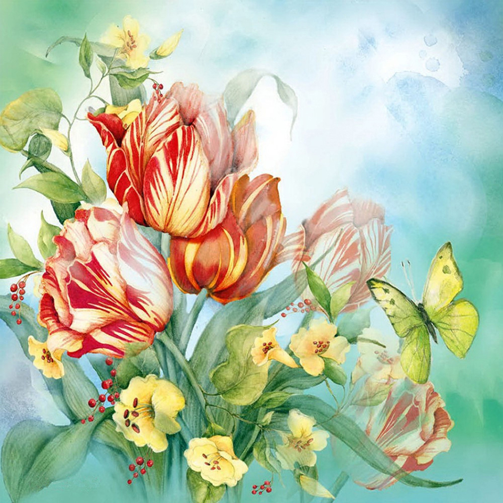 

Flower - Round Drill Diamond Painting - 30*30CM, 501 Original